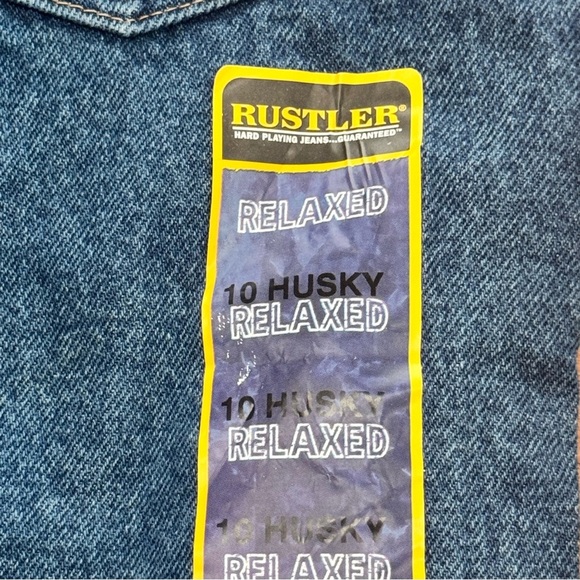 NWT Rustler Boys Relaxed Fit Husky Jeans Size 10 Blue Denim 100% Cotton Durable - Picture 6 of 10